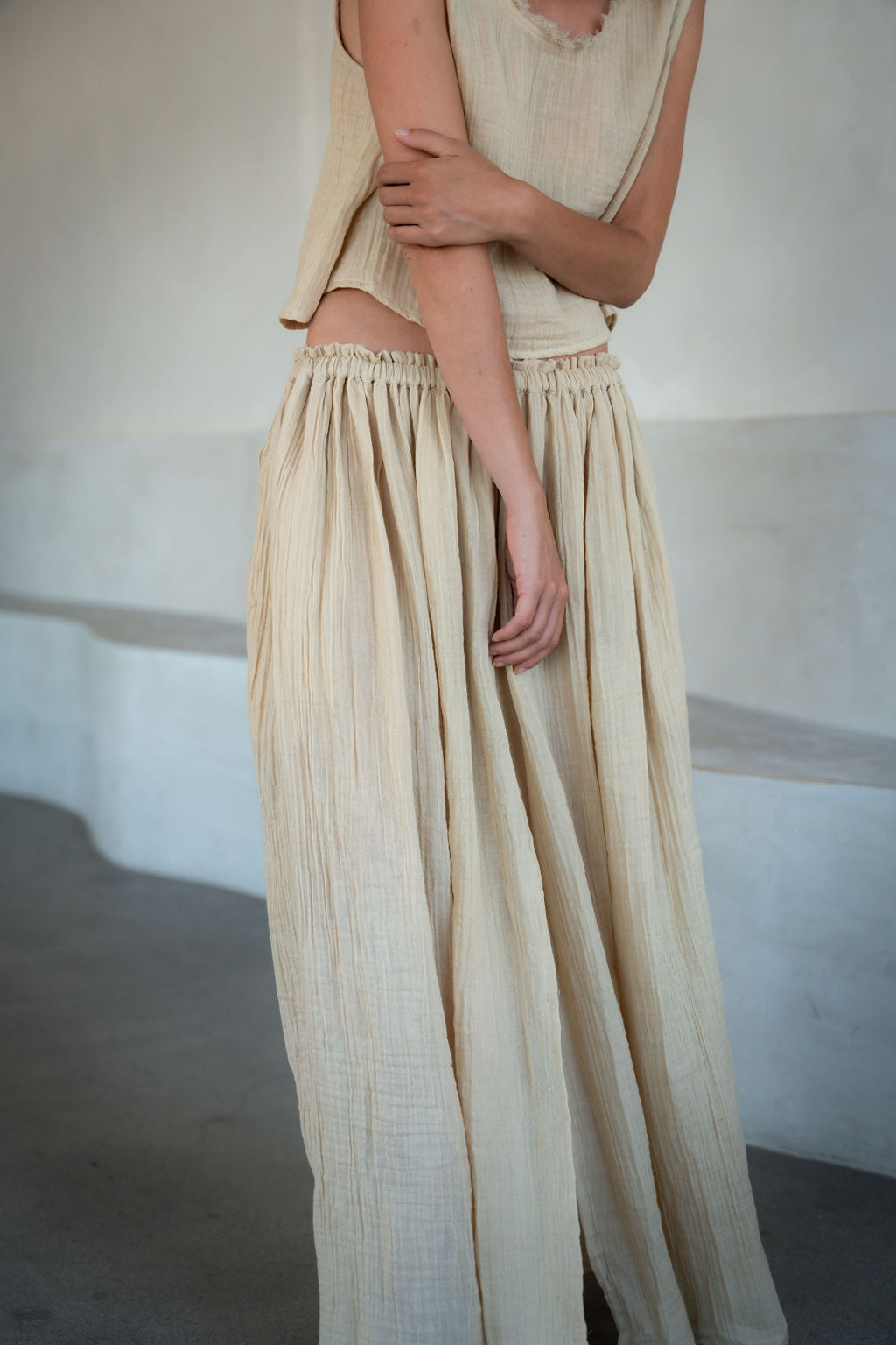 【THE MOZZ】Mont Basic Setup Skirt THE MOZZ】Flat Slit Setup Pants スカート