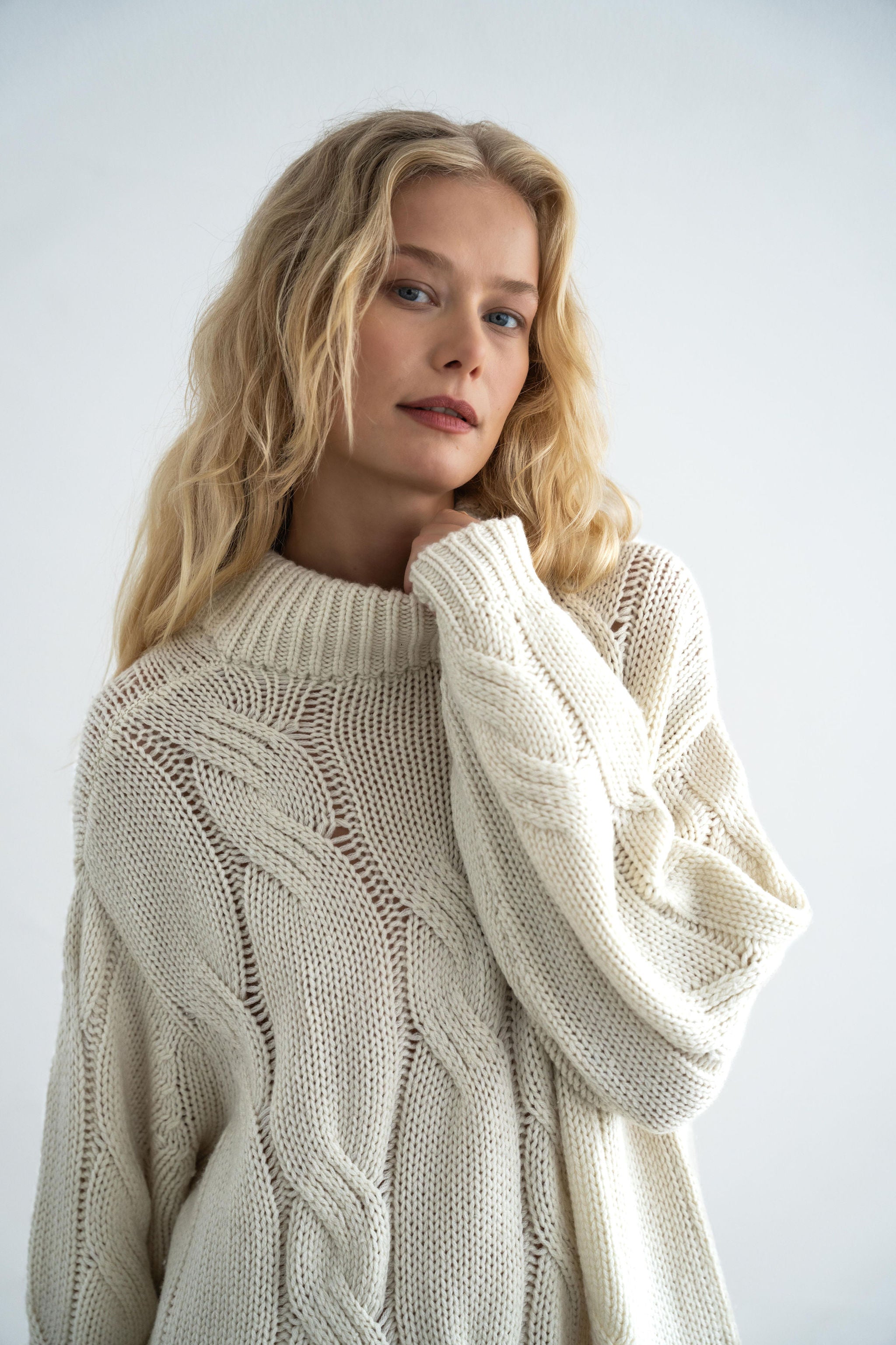 Ameri（アメリ）の「BACK CABLE KNIT（ニット/セーター）」 - WEAR