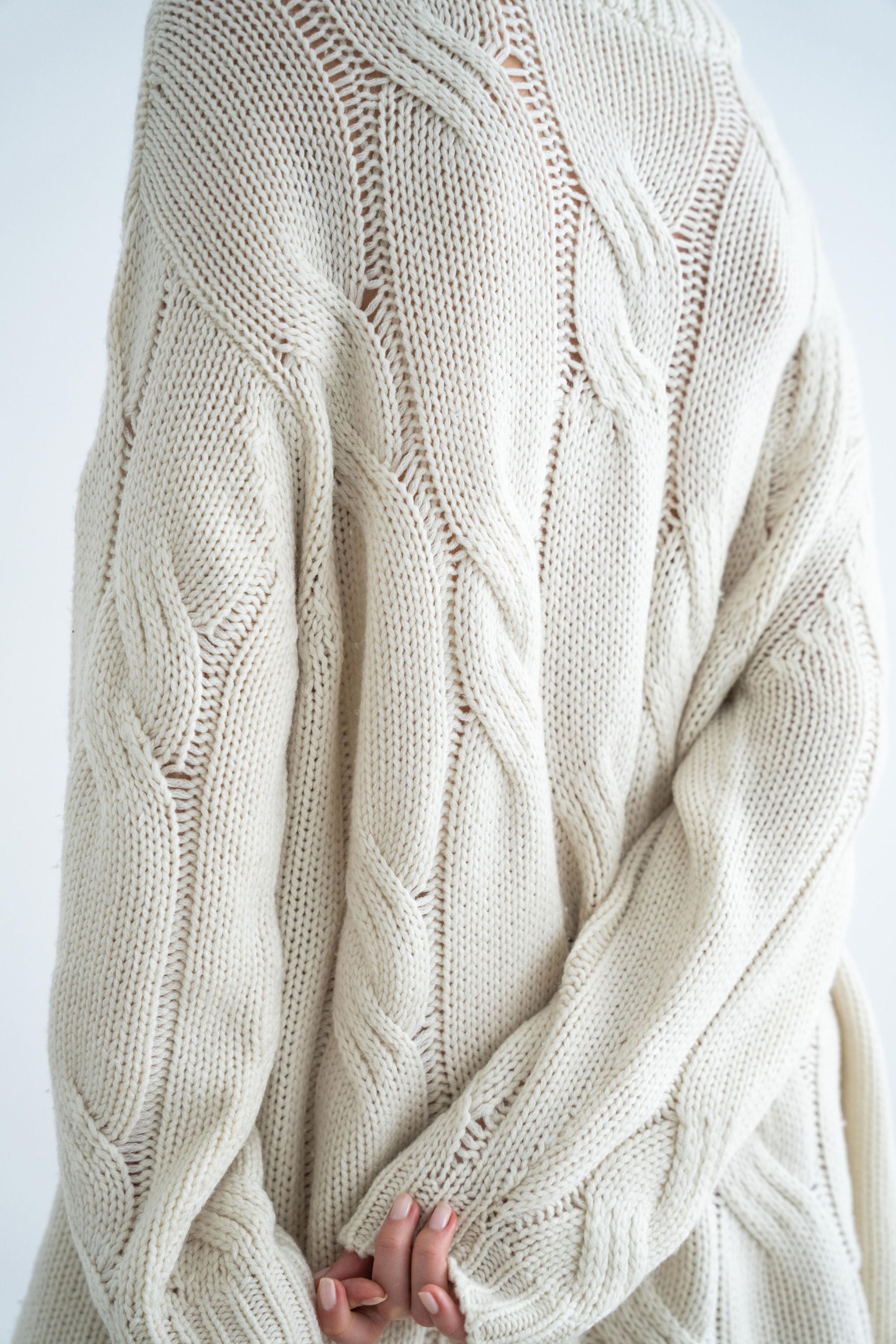 Ameri（アメリ）の「BACK CABLE KNIT（ニット/セーター）」 - WEAR